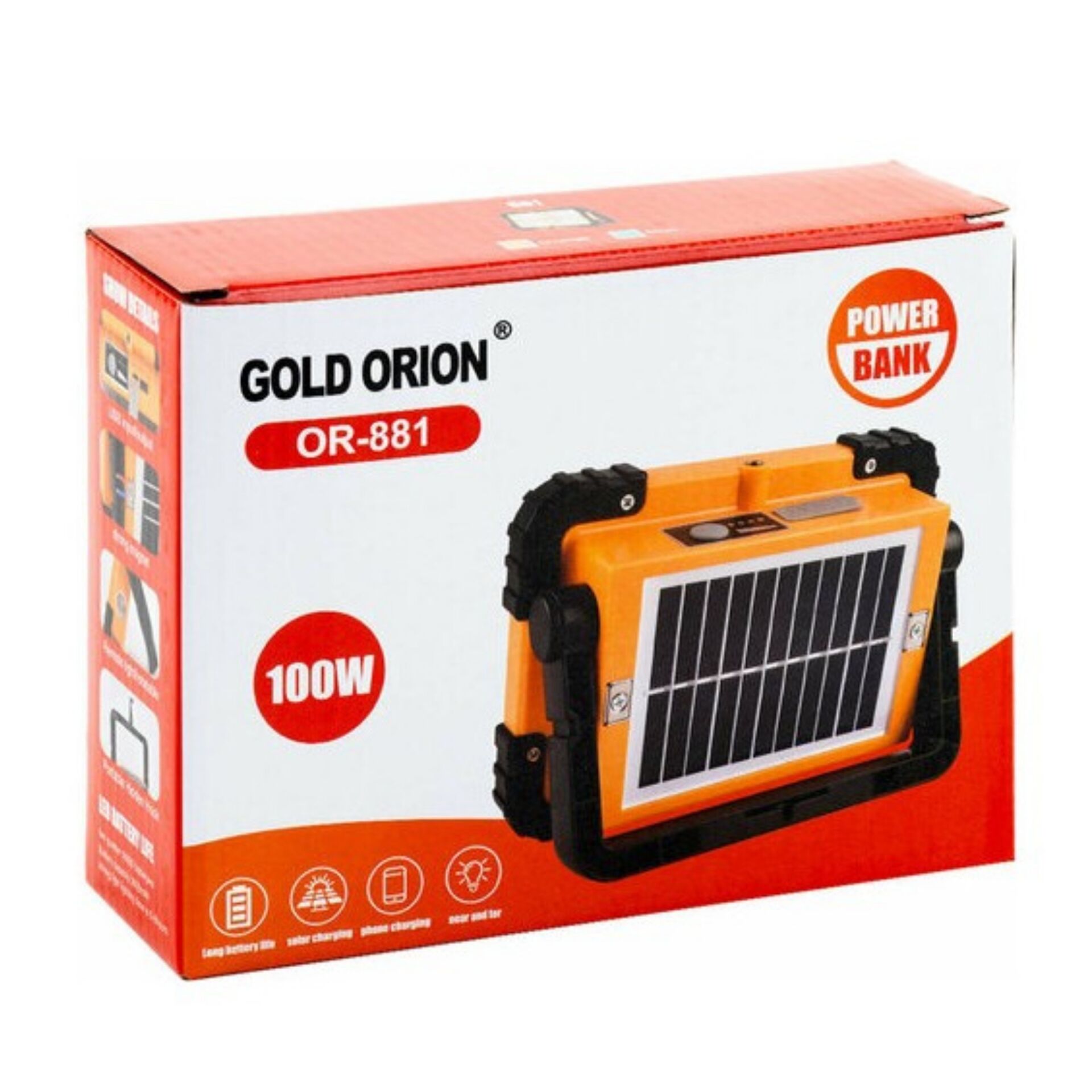 Gold Orion OR-881 100W Solar Kamp Lambası*40