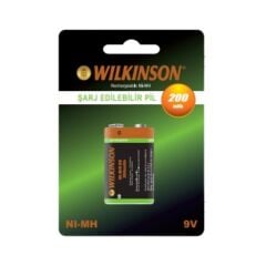 Wilkinson 9V Şarjedilebilir Pil 200mAh*10