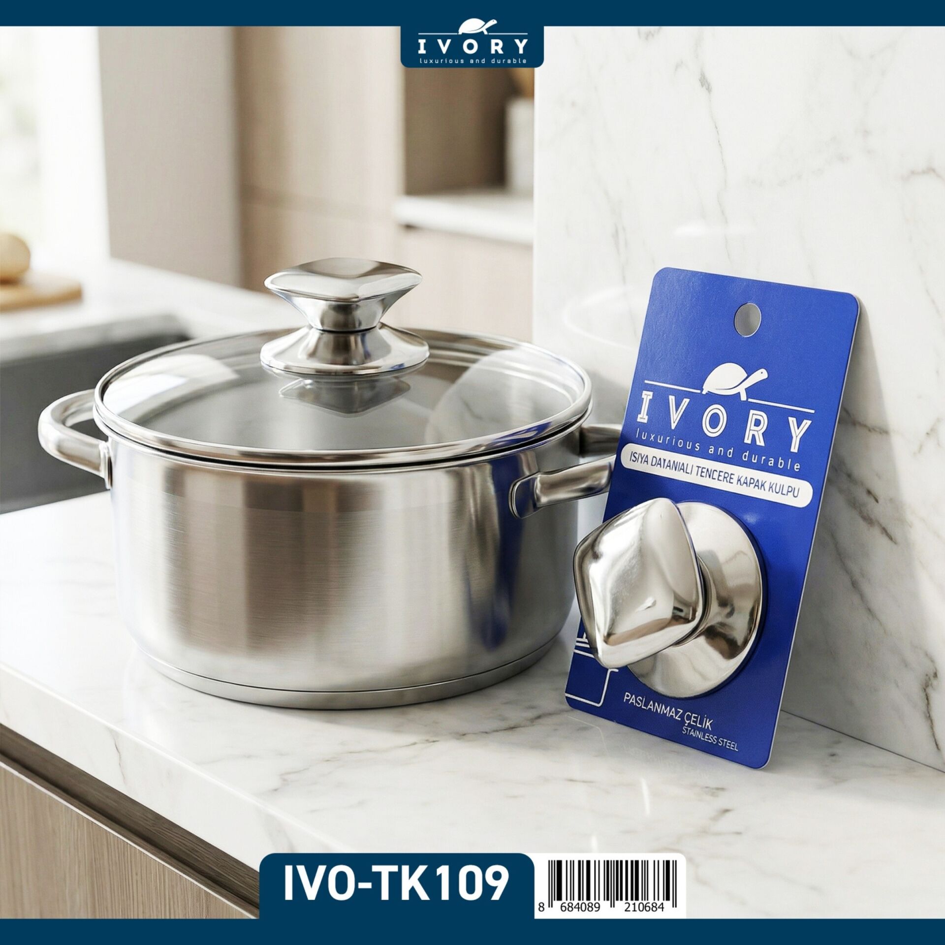 Ivory Tk0019 Tencere Kapak Kulp Metal*12x20