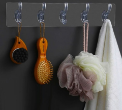 5 Kollu Kristal 6lı Yapışkanlı Şeffaf Askı*240