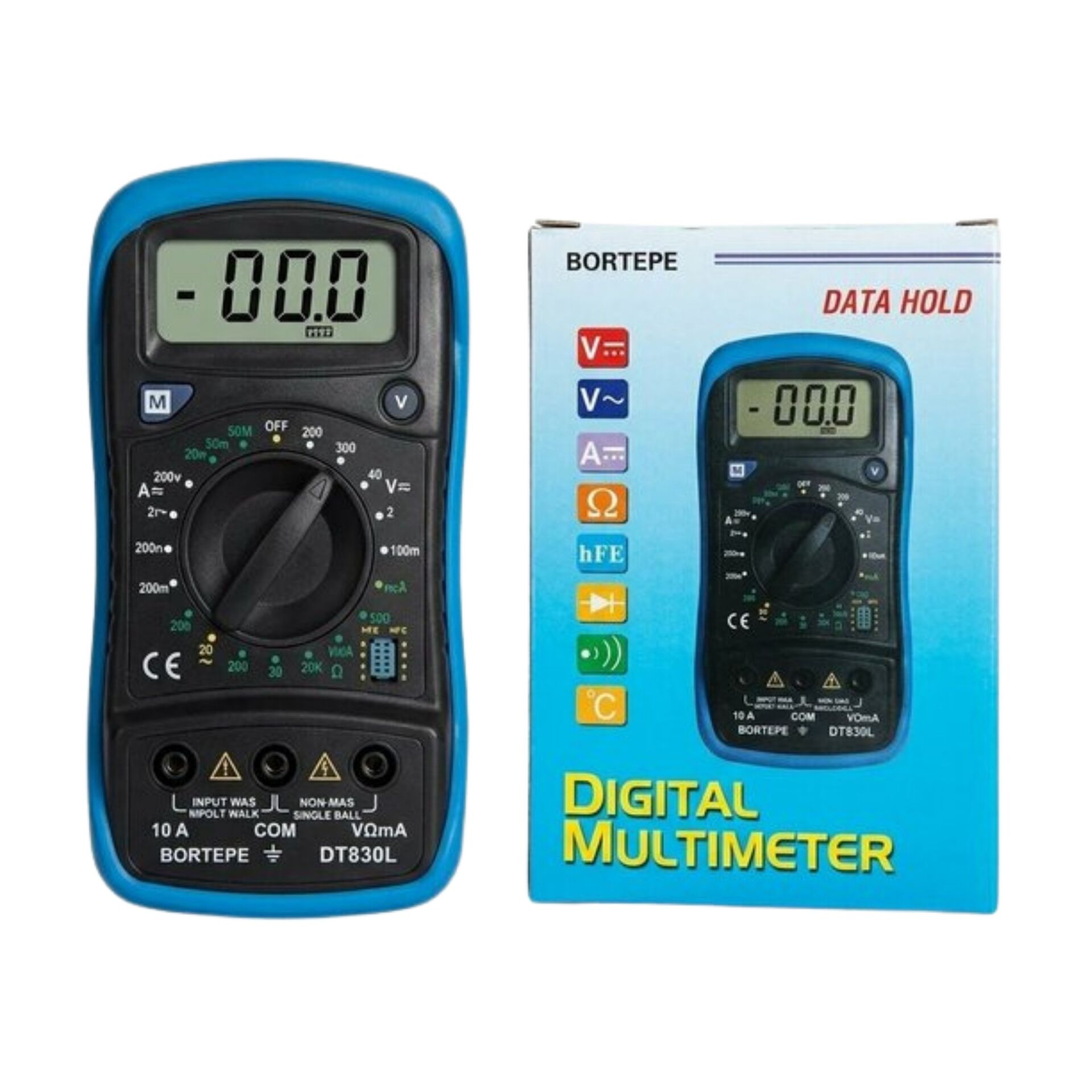 Bortepe 830L Dijital Multimetre Ölçü Aleti*50