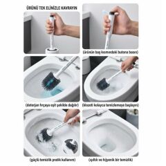 Acero 2116 Deterjan Hazneli Silikon Wc Fırça*12