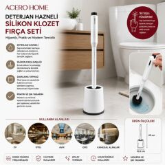 Acero 2116 Deterjan Hazneli Silikon Wc Fırça*12