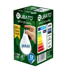Rubato 12W Şarjlı Led Ampül*5X20