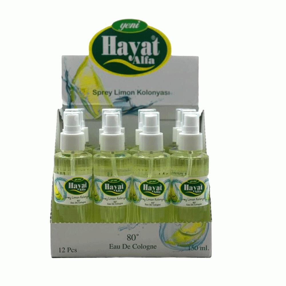 Hayat 150cc 80 D. Sprey Limon Kolonyası*12x8=96