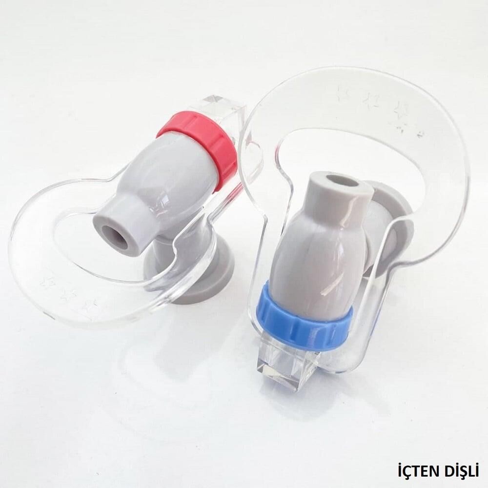 H-01 Mavi-Kırmızı Dişi Sebil Musluğu*16