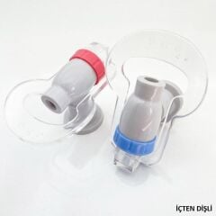 H-01 Mavi-Kırmızı Dişi Sebil Musluğu*16