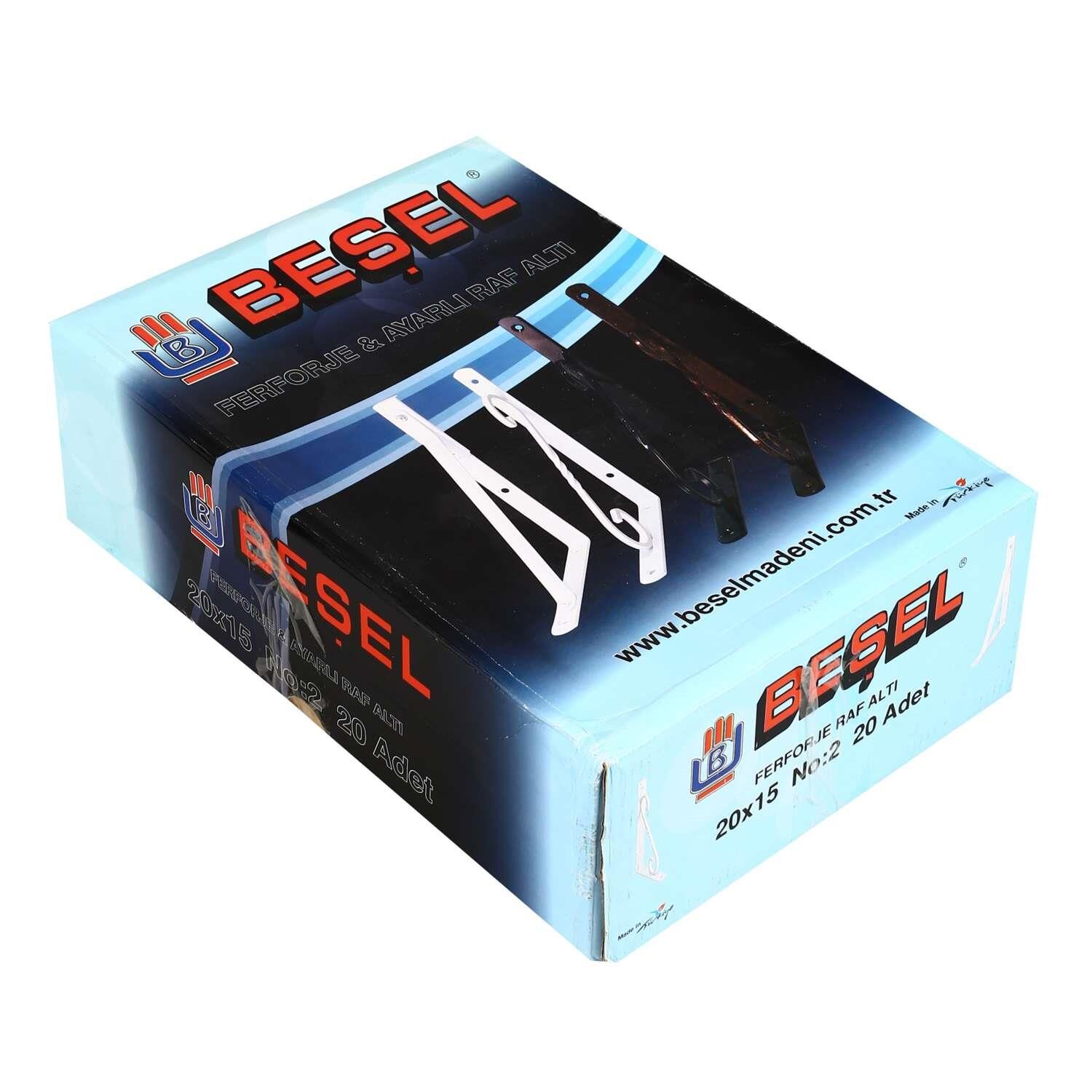 Beşel Ferforje No:1 Beyaz 155x115 Raf Ayağı *20