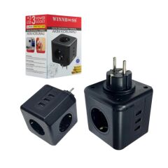 Winnboss Wn-3440 Akım Korumalı Uzatma Kablosu*60