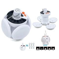 STR-1650 Katlanablr Kulplu Solar Bahçe Lambası*60