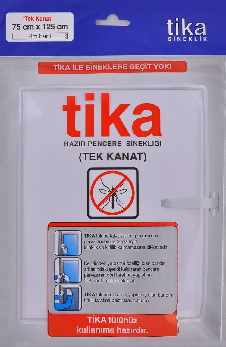 Tika-Tek Kanat 75cm x 125cm Pencere Sinekliği*50