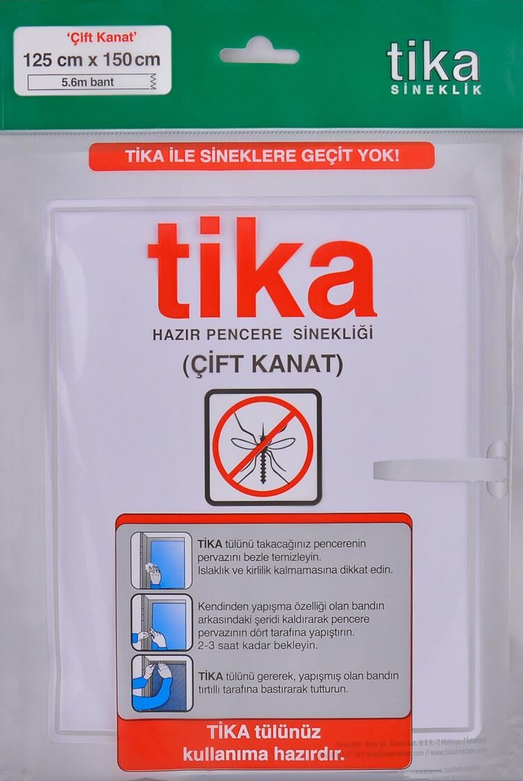 Tika-Çift Kanat 125cm x 150cm Pencere Sinekliği*50