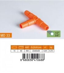Medalyan Md-33 1/2''-5/8'' Normal Te Hortum Ekı*30