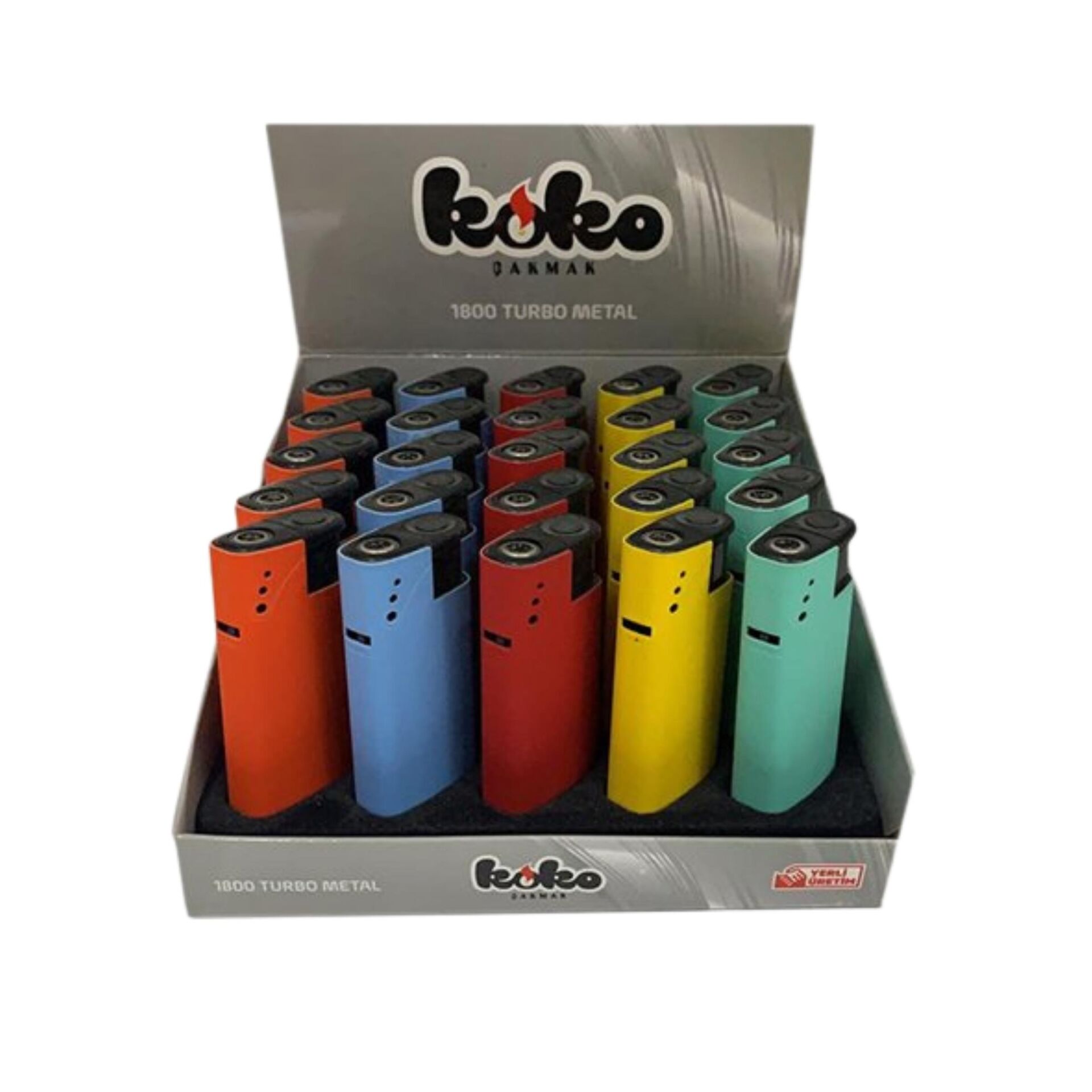 Koko 1800 Turbo Metal Manyetolu Çakmak*25x20pk