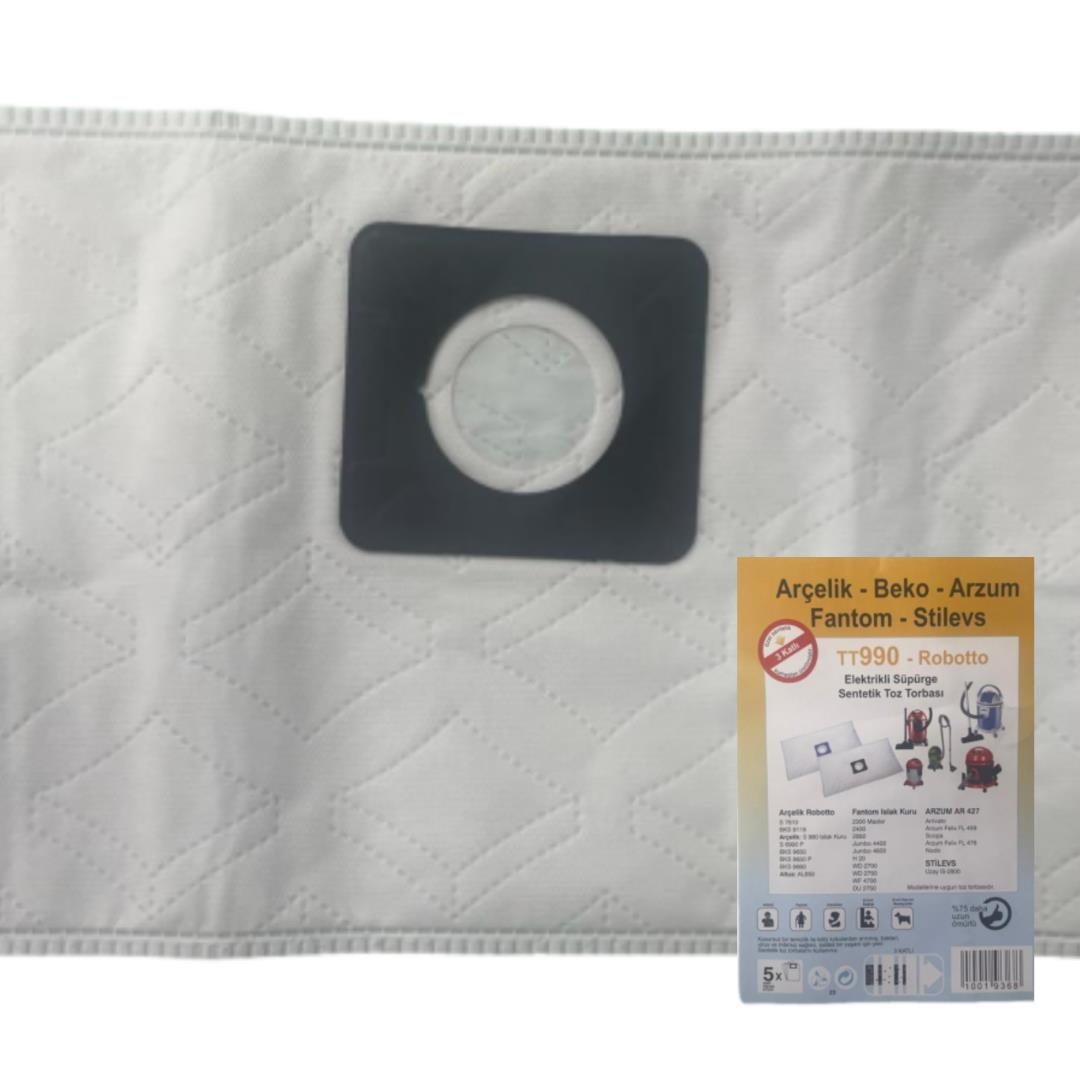 Fantom Yıkamalı SMS Süpürge Torbası 5 li*75