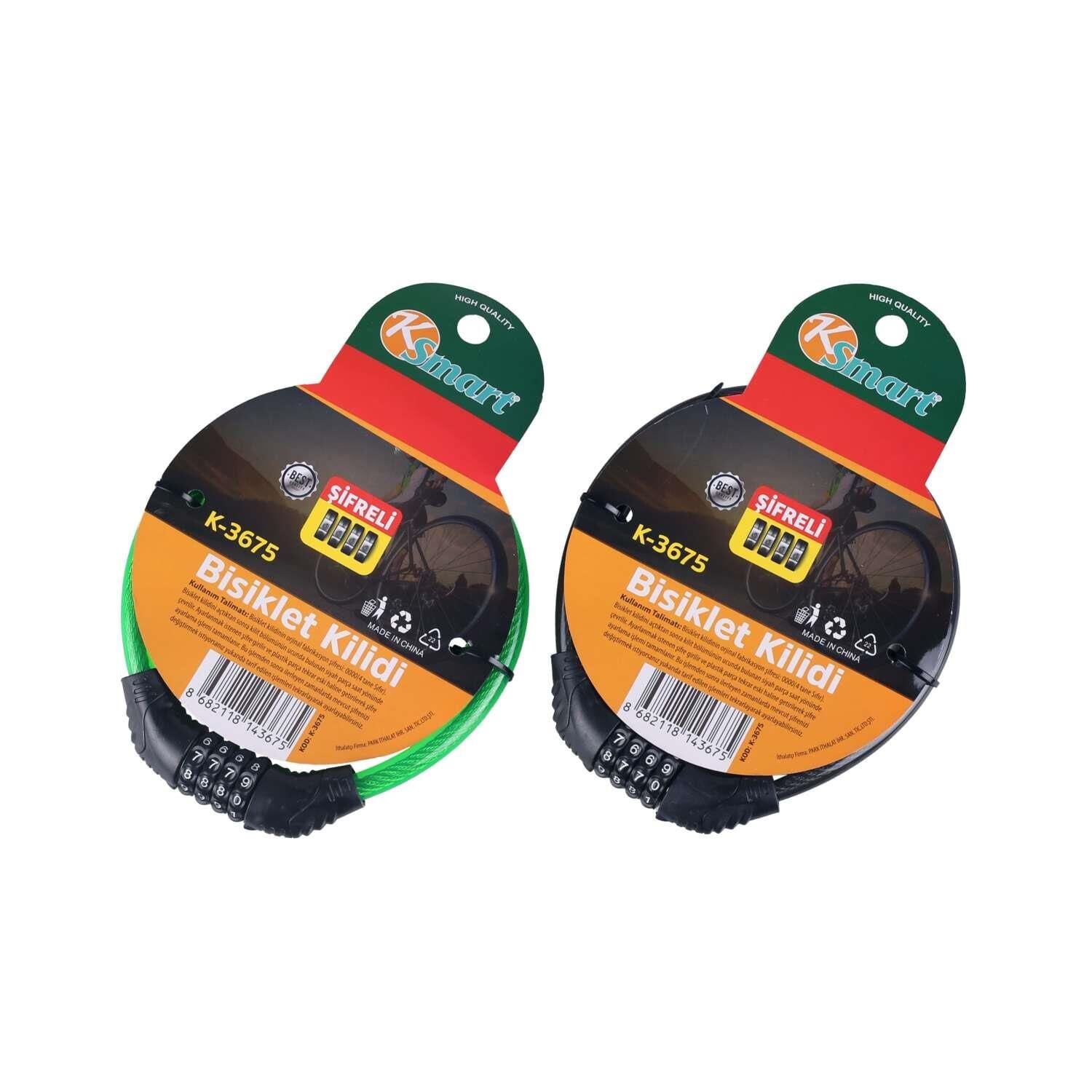 K-3675 Kalın Şifreli Bisiklet Kilidi*50x2=100