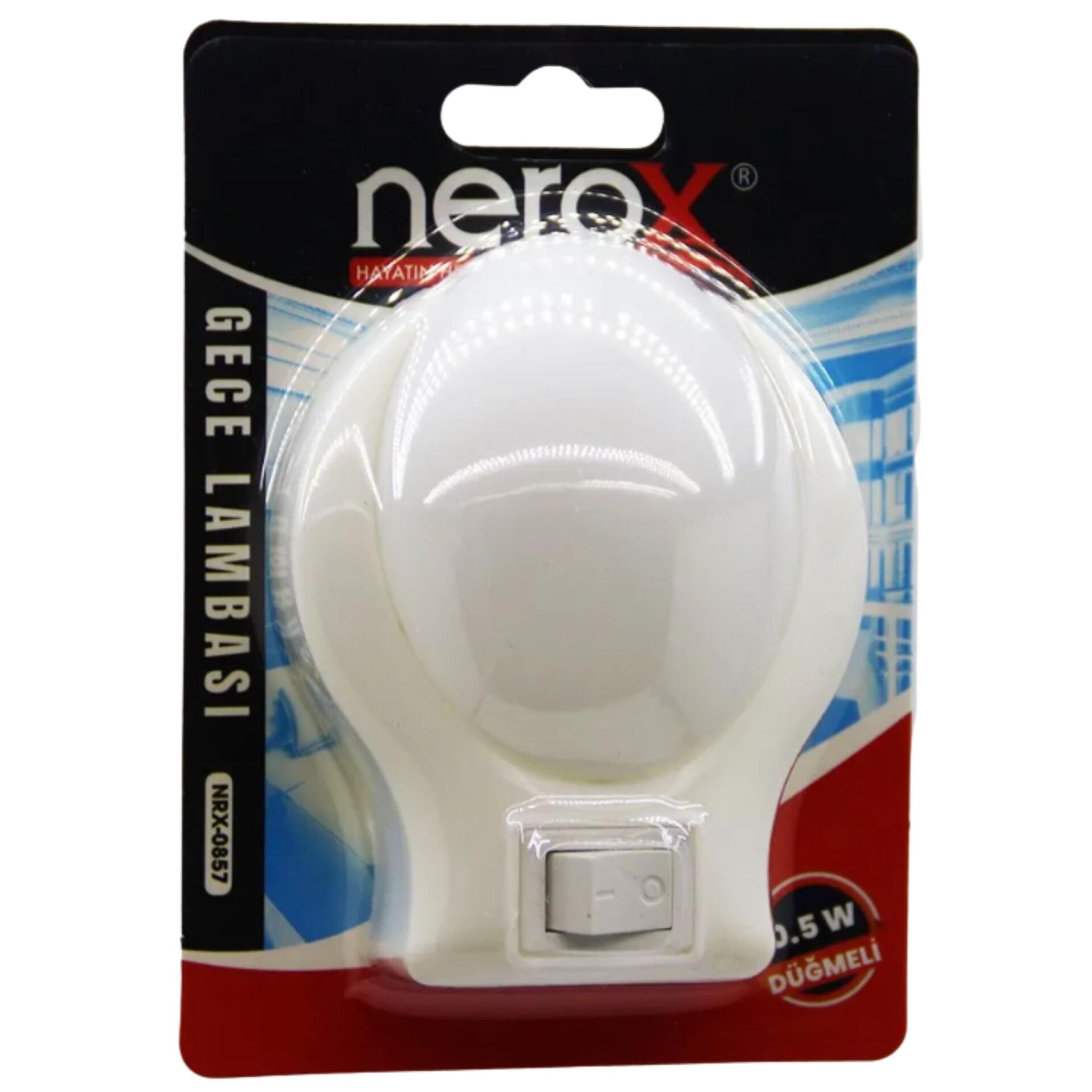 Nerox Max-0857 Elips Anahtarlı Gece Lambası 60x4