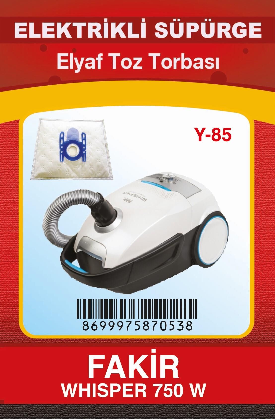 Ymn Y-85 Fakir Whisper Elyaf Süpürge Torba 10lu