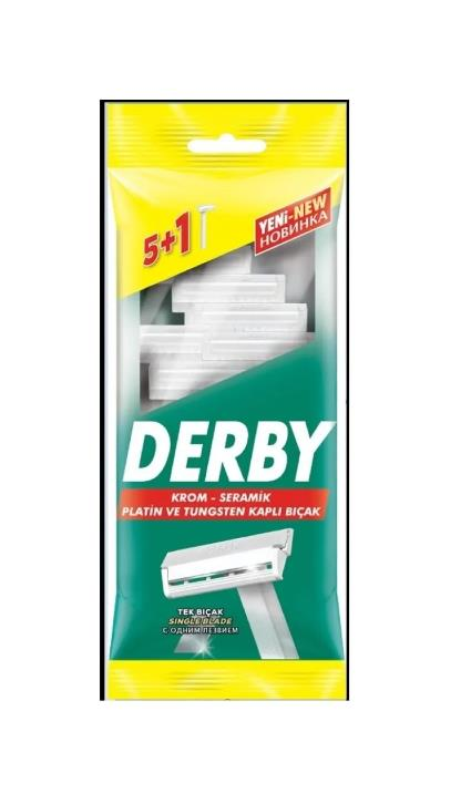 Derby Tek Traş Bıçağı 5+1 Poşet*12x8=96