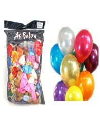 As/Gemar Metalik Renkli Balon 100Lü*50Pk