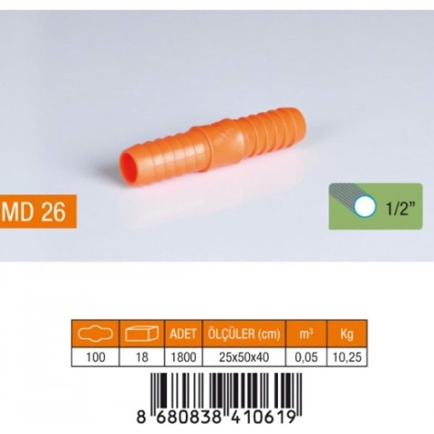 Medalyan Md-26 1/2'' Normal Hortum Ekı 100lu*18
