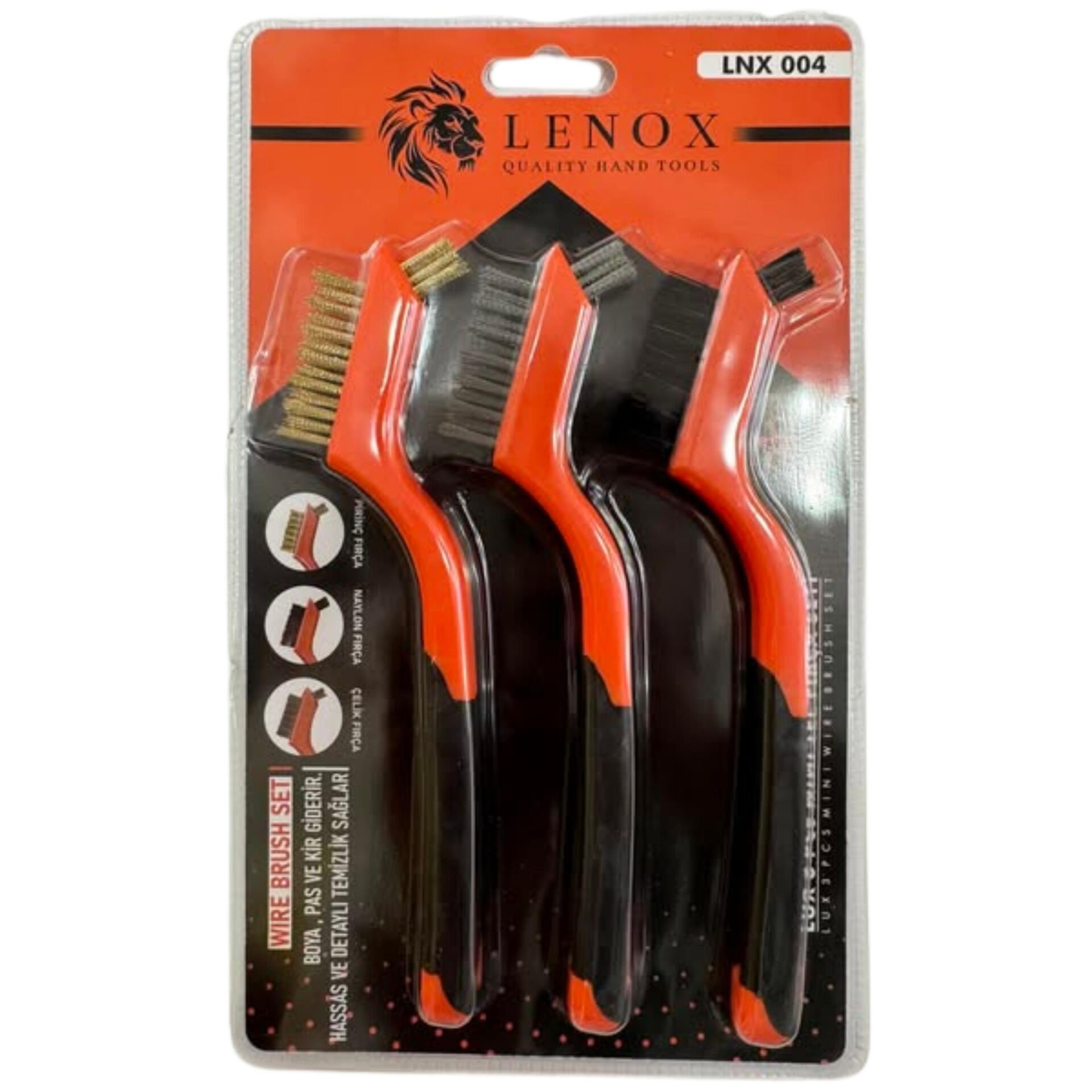 Lenox Lnx-004 Lüx 3lü Mini Tel Fırça Seti*12X10