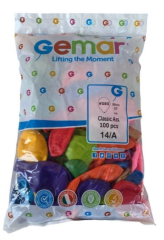 Gemar G90 14/A Mix Renkli Balon 100Lü*50Pk