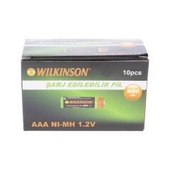 Wilkinson Şarj Edılebılır 600 Mah İnce Pil 2li*10