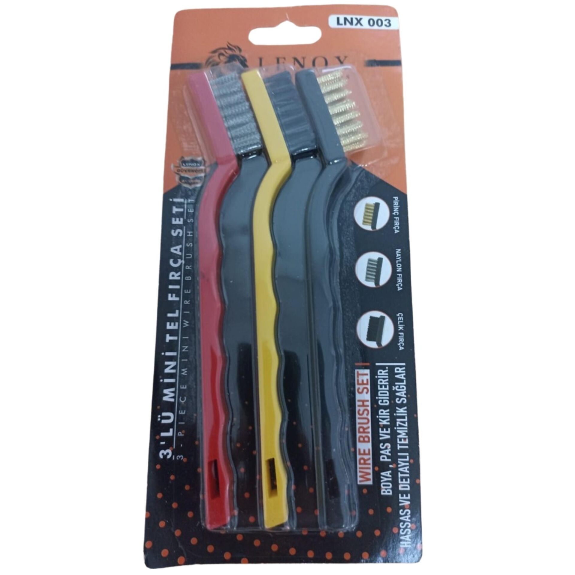 Lenox Lnx-003 3lü Mini Tel Fırça Seti*24X10