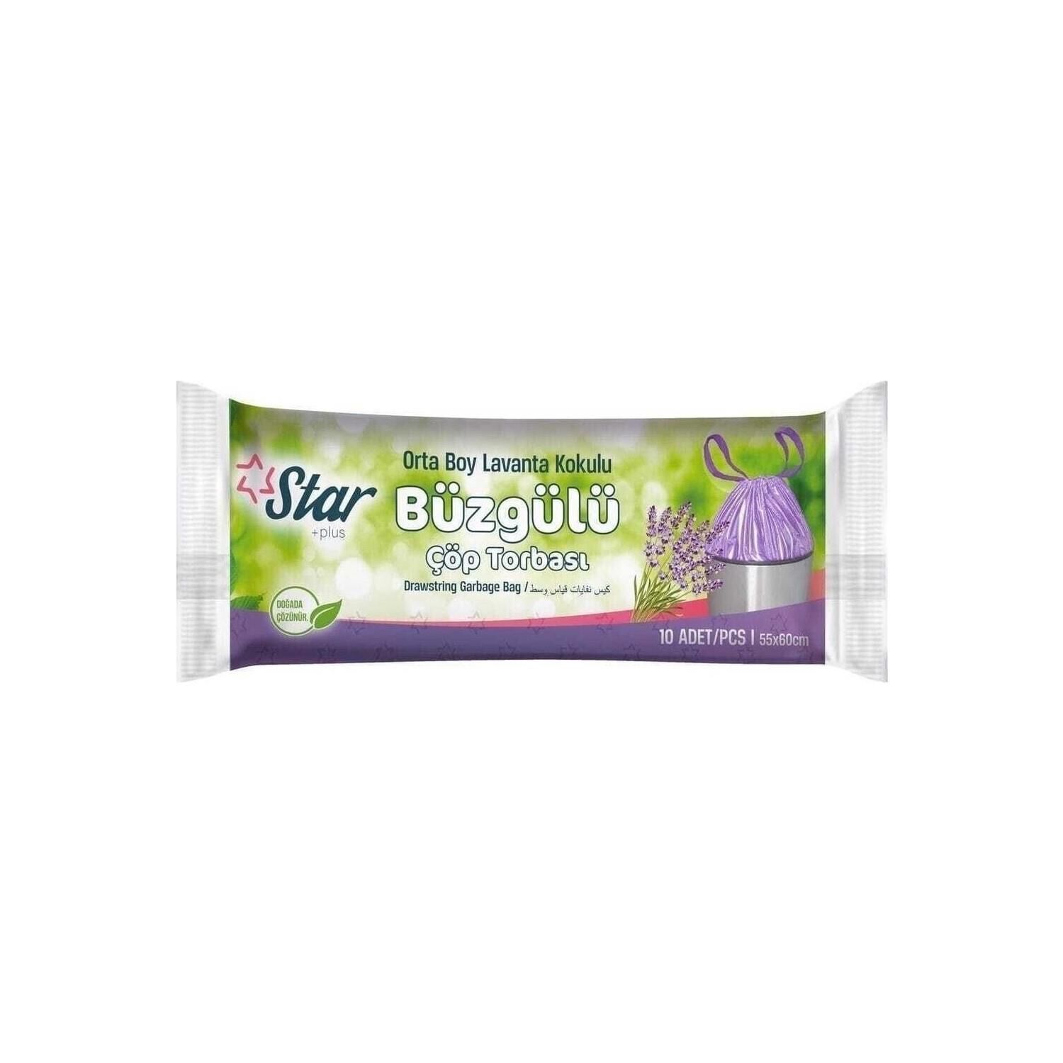 Starplus Büzgülü Orta B.Lavanta Çöp Torbası 120gr 55x60cm*50