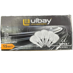 Ulbay 15W E14 Buzdolabı Ampulü 50lı*20