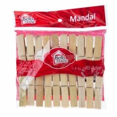 K-1046 Bella Hause Ahşap Mandal 20li*250