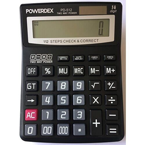 Powerdex PD-512 Hesap Makinası*30x3=90