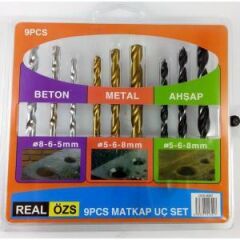 ÖZS-9007 9 Pcs Matkap Uç Seti*100