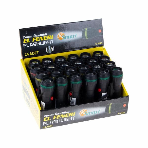 K-4146 Ksmart Fener Led Zoomlu *24x20