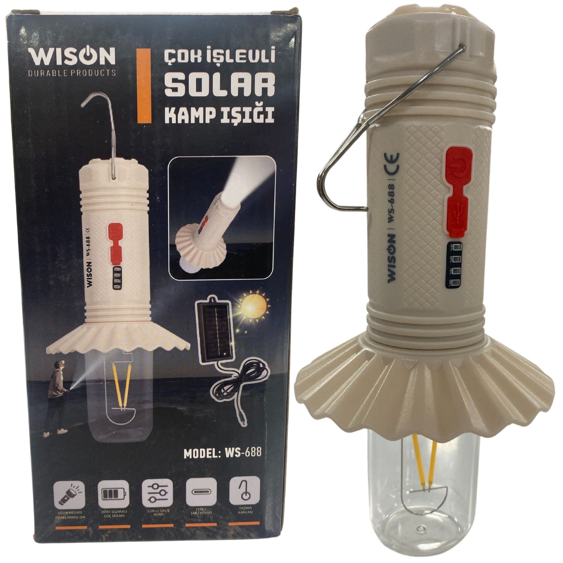 Wison WS-688 Solar Askılı Kamp Lambası*72