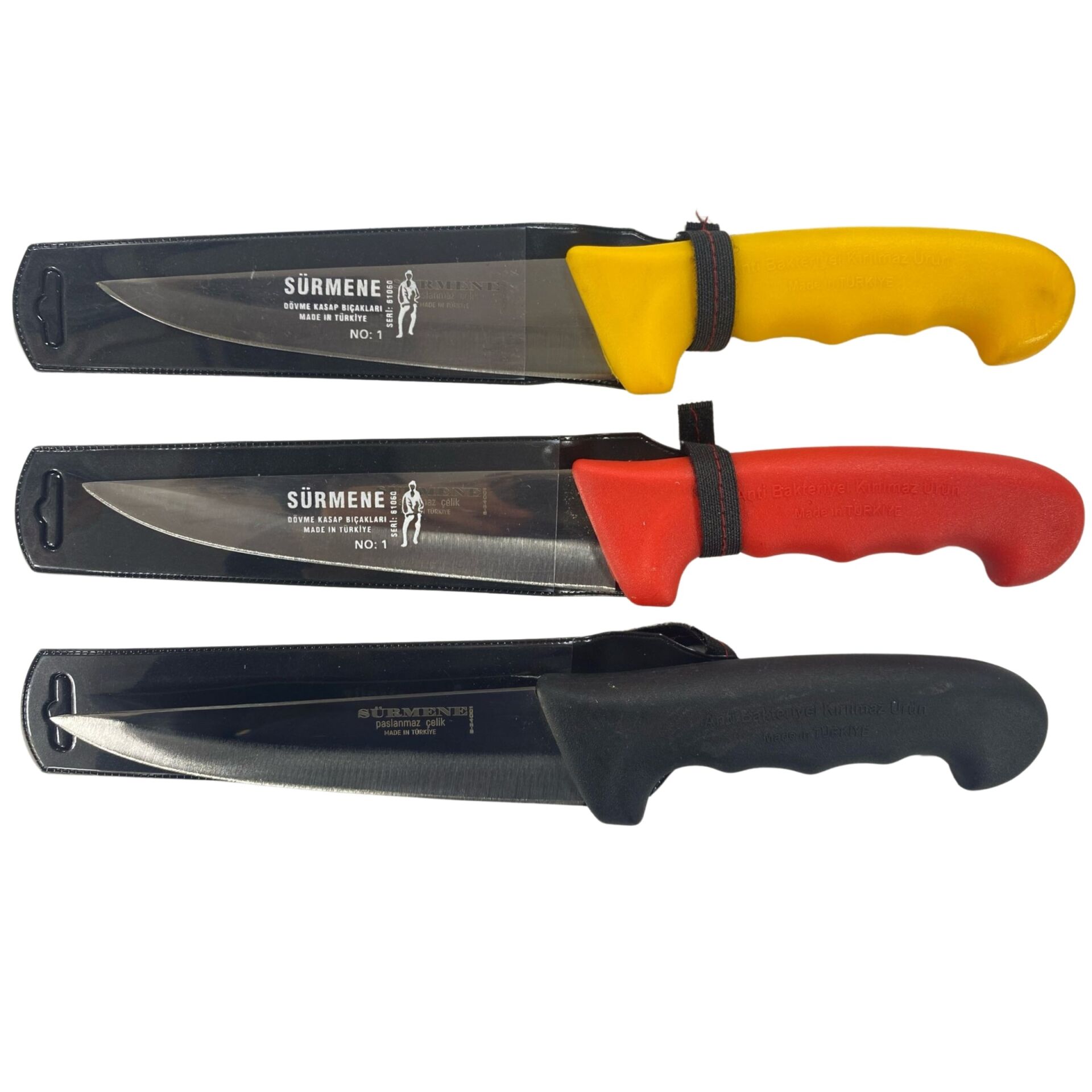 Makrosel  No:1 Paslanmaz Plastik Saplı Bıçak*12