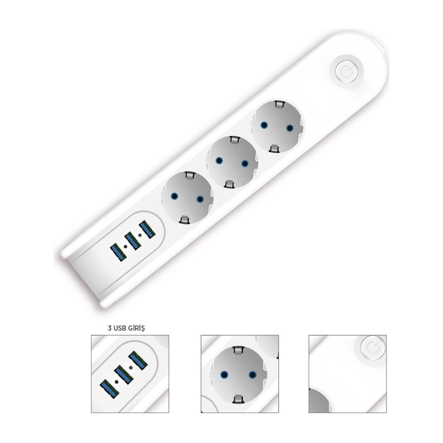 Winnboss Wn-3405 Akım Korumalı Uzatma Kablosu*40