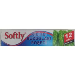 Softly Küçükboy Buzdolabı Poşeti Kilitli 12li*100