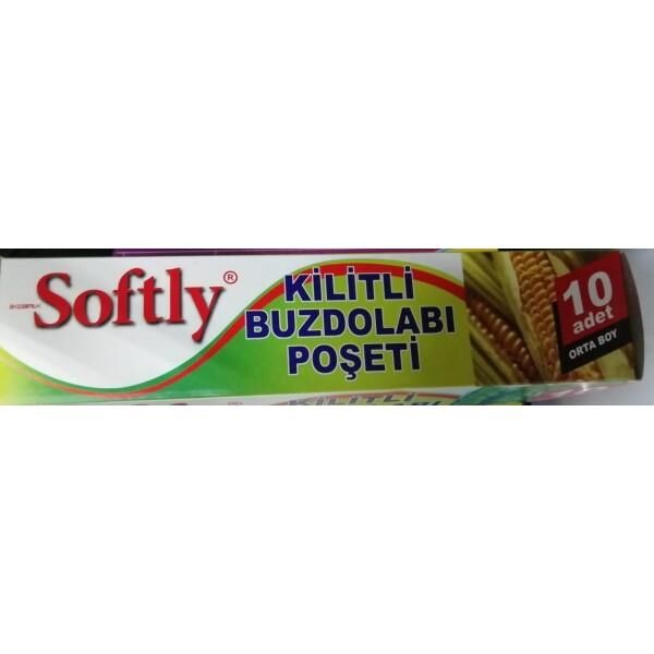 Softly Ortaboy Buzdolabı Poşeti Kilitli 10lu*100