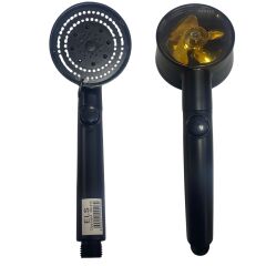 ELS SM-016 Stoplu Siyah Pervaneli Duş Başlığı*100