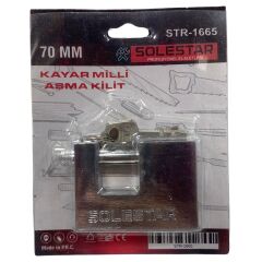STR-1665 Yassı Çelik Kilit 70 mm*12x4