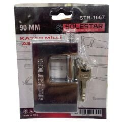 STR-1667 Yassı Çelik Kilit 90 mm*12x3
