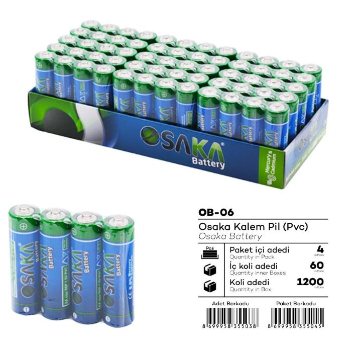 Osaka R6 AA Kalem Pil 60lı*20pk.