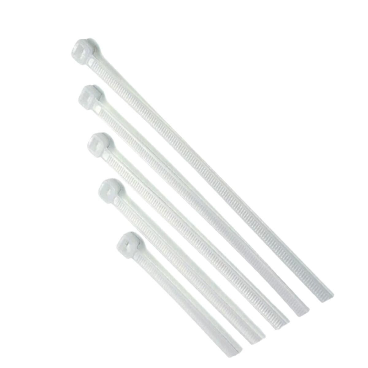 STR-2058 Cırtlı Beyaz Pls. Kelepçe 4.80x450mm*20x5