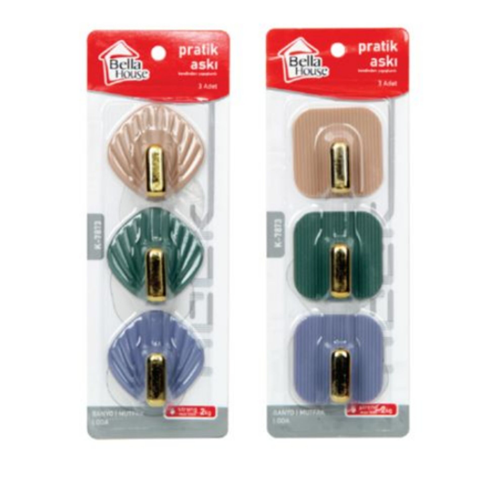 K-7873 Bella House Plastik Askı 3lü*12x16