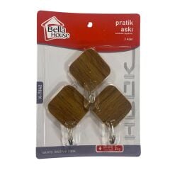 K-7842 Bella House Ahşap Askı 3lü*12x16
