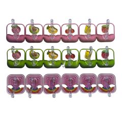 K-8177 Bella House Plastik Askı Desenli 6lı*12x25