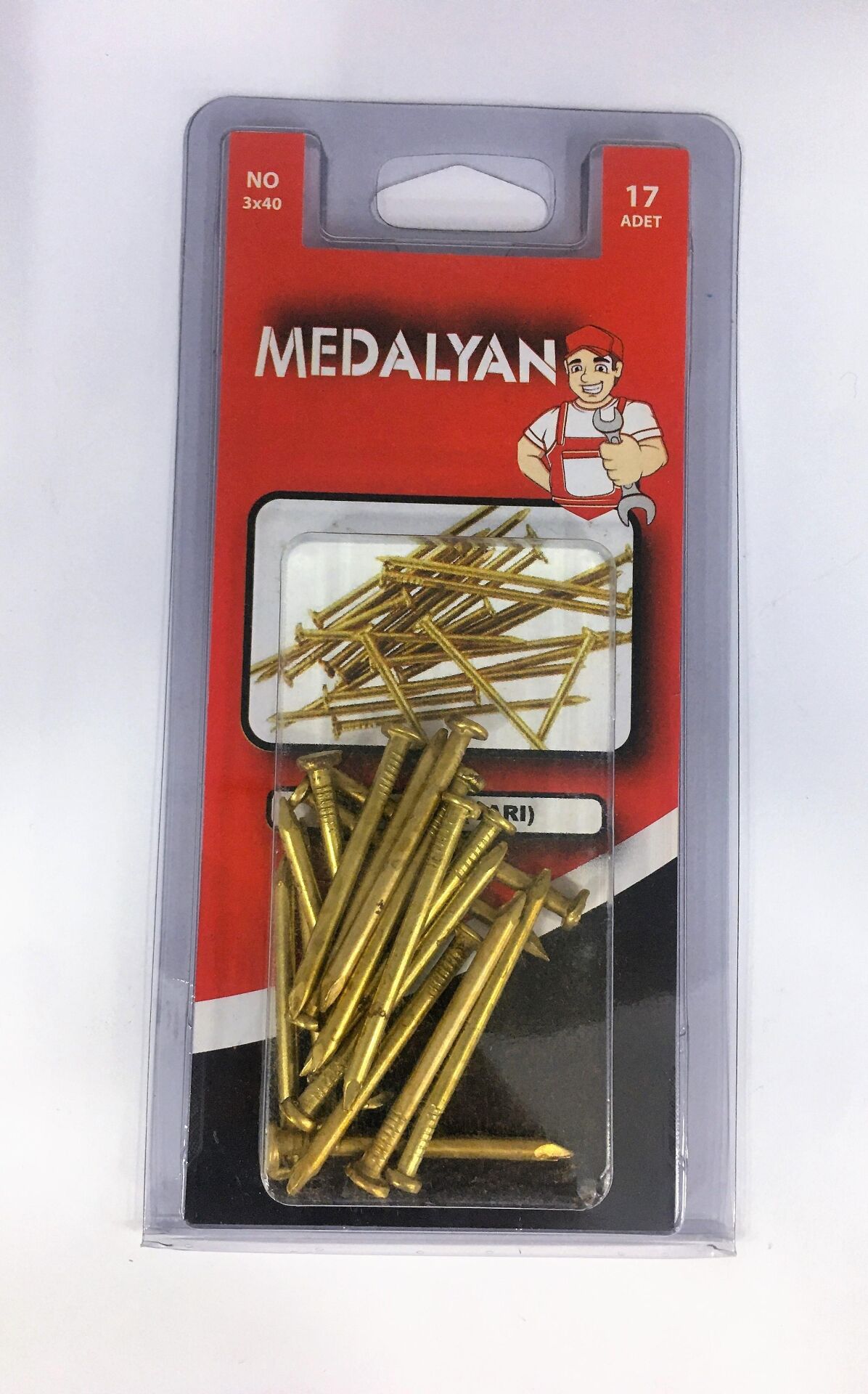 DL-72 Medalyan 3 x 30 Çelik Çivi Sarı*24x5