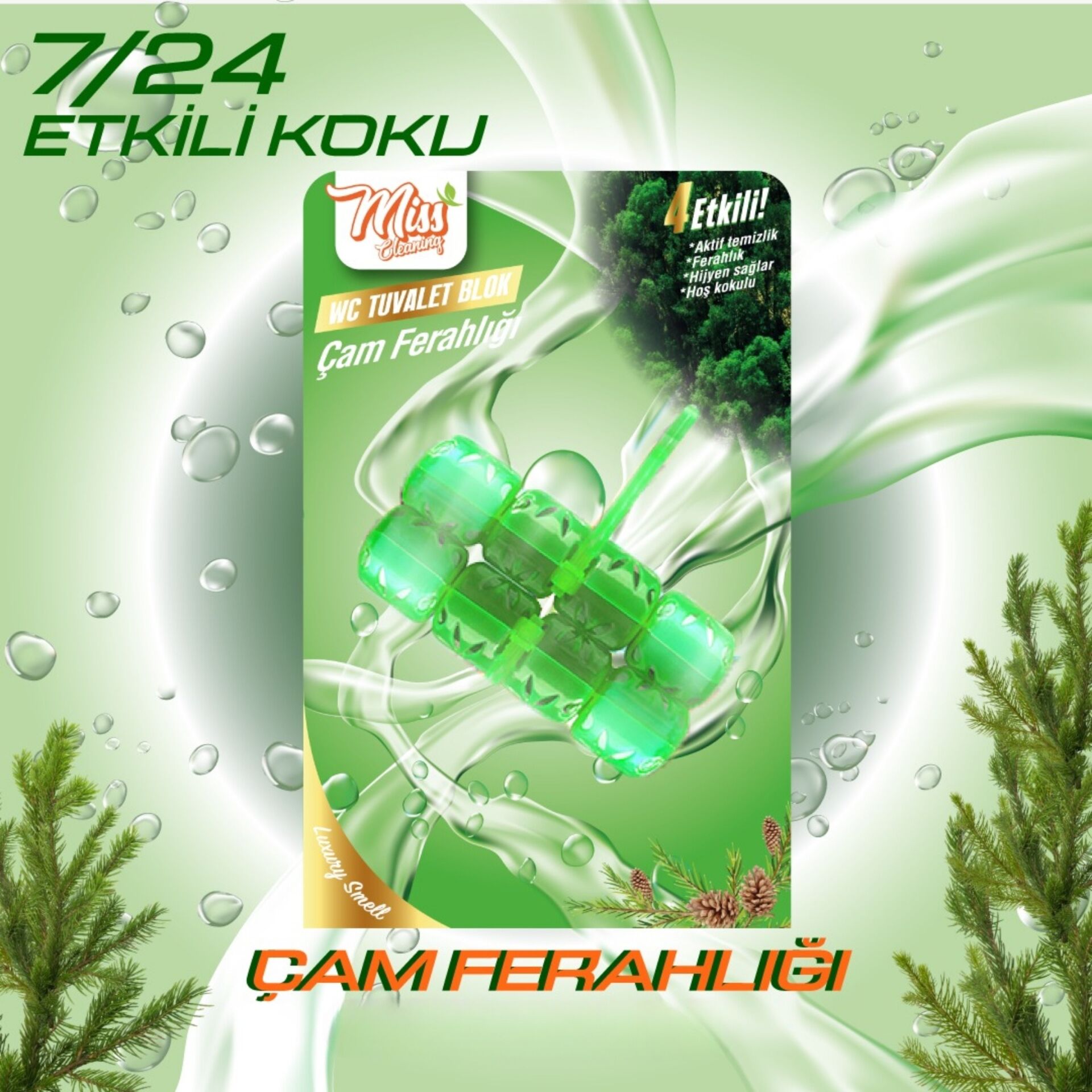 Miss Cleaning 8607 Wc Blok Çam Kokusu*24